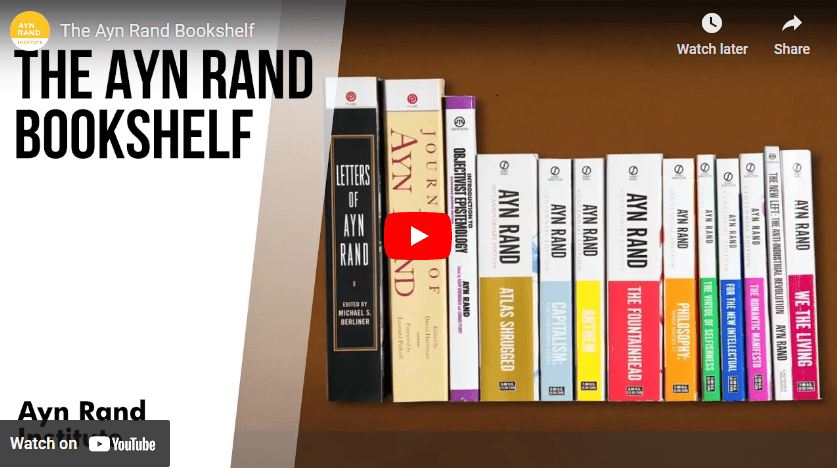 A video of books on a shelf