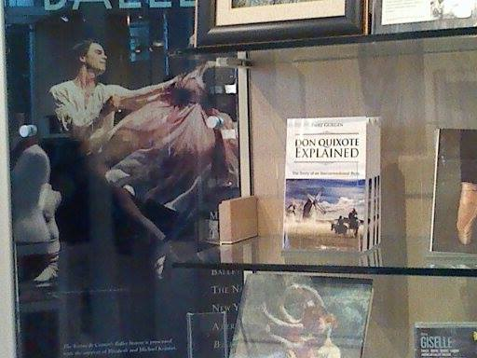 Ballet display with Don Quixote Explained book