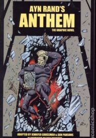 A comic book cover with a man in the middle of an area.